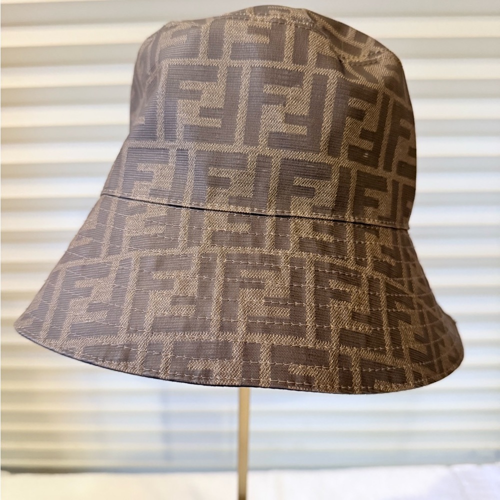 Fendi Monogram Tan Bucket Hat